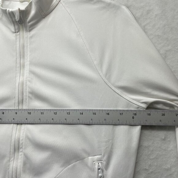 Cutter & Buck Annika Sweatshirt Women's M White Full Zip Mock Neck DryTec 50UPF+ - Picture 3 of 12